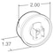 Truck-Lite 30 Series, Self-Flashing, Led, Strobe, 3 Diode, Round Red, Fit 'N Forget M/C, 12V 30286R - alternate 3